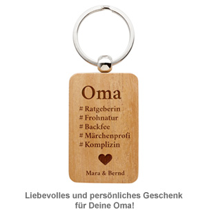 Schlüsselanhänger graviert - Hashtag Oma 2685 - 1