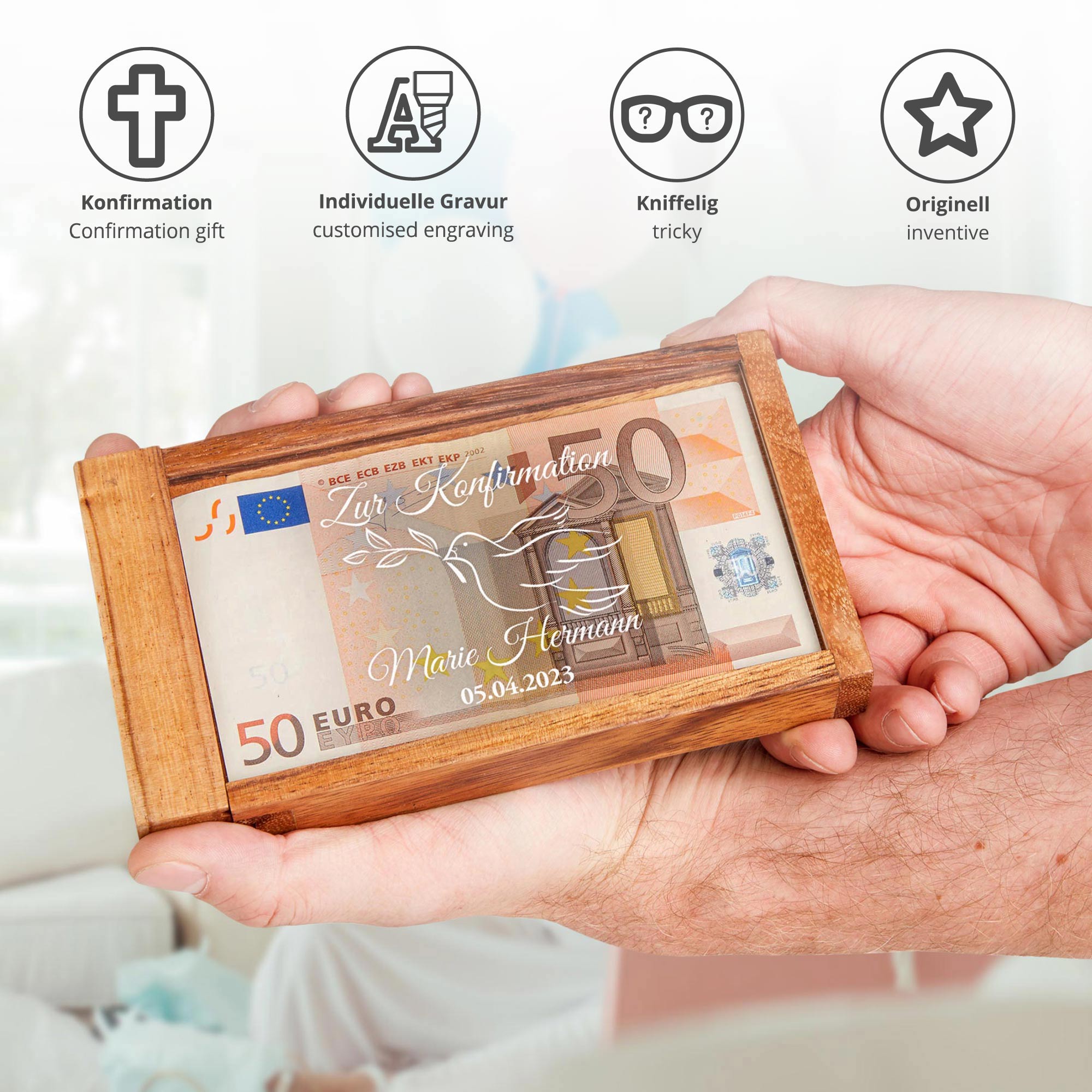 Magische Geldgeschenkbox zur Konfirmation