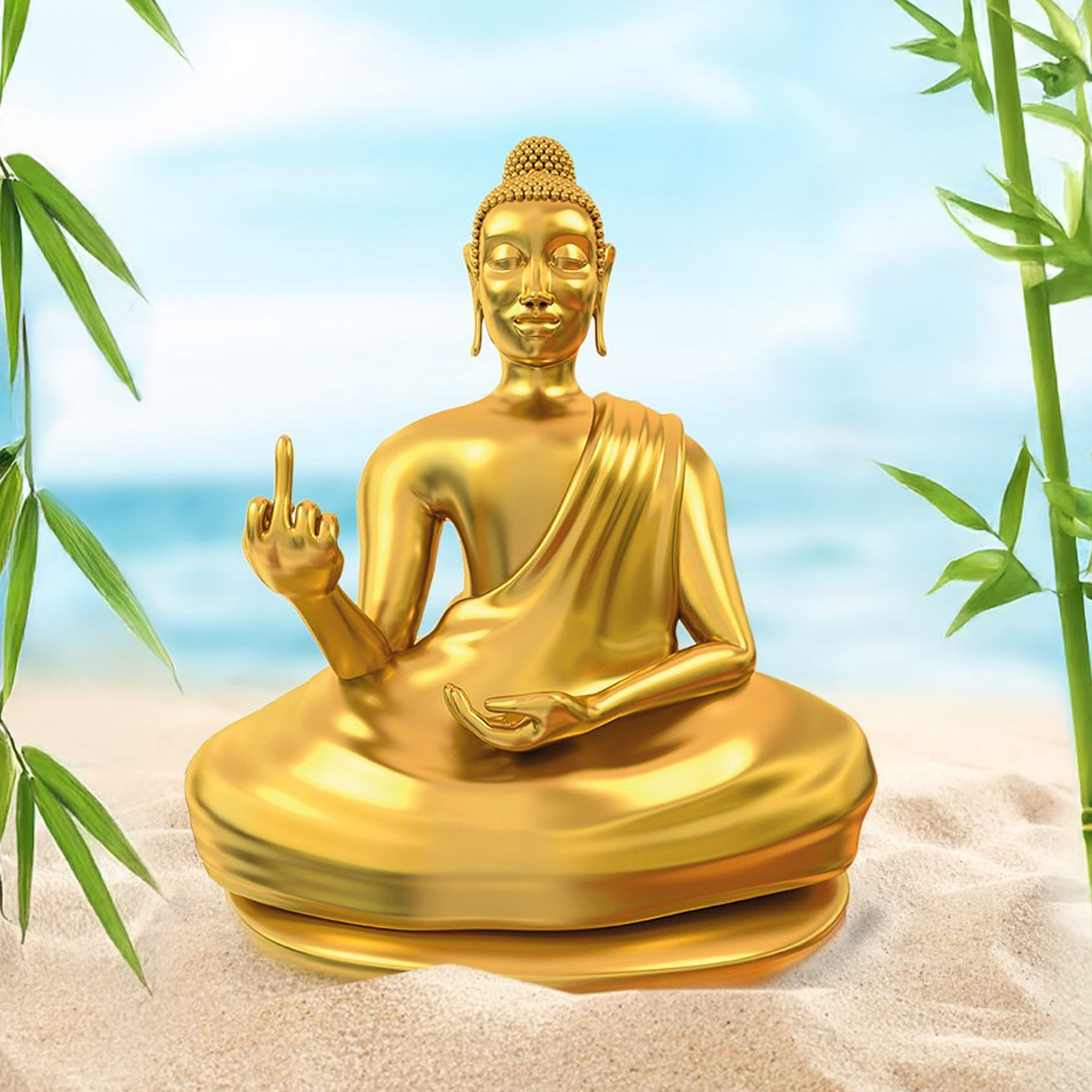 Am Arsch vorbei - Buddha Statue