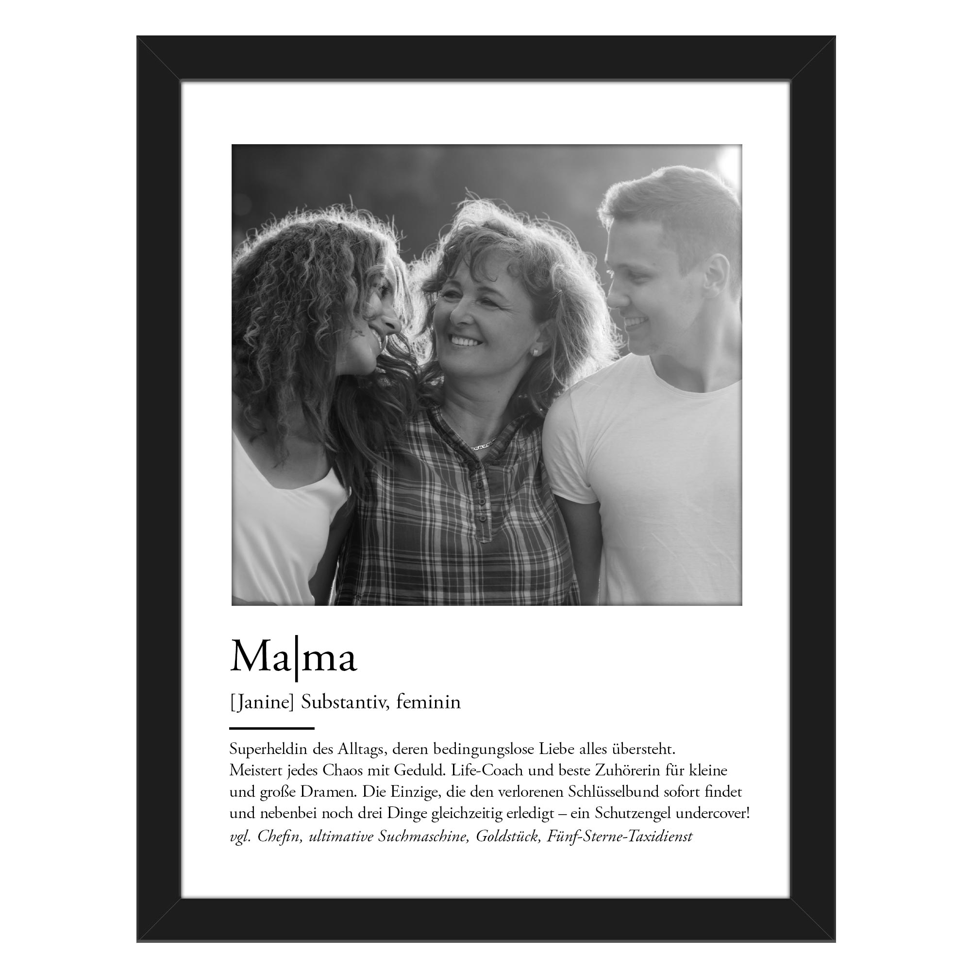 Definition Mama - personalisiertes Bild mit Foto