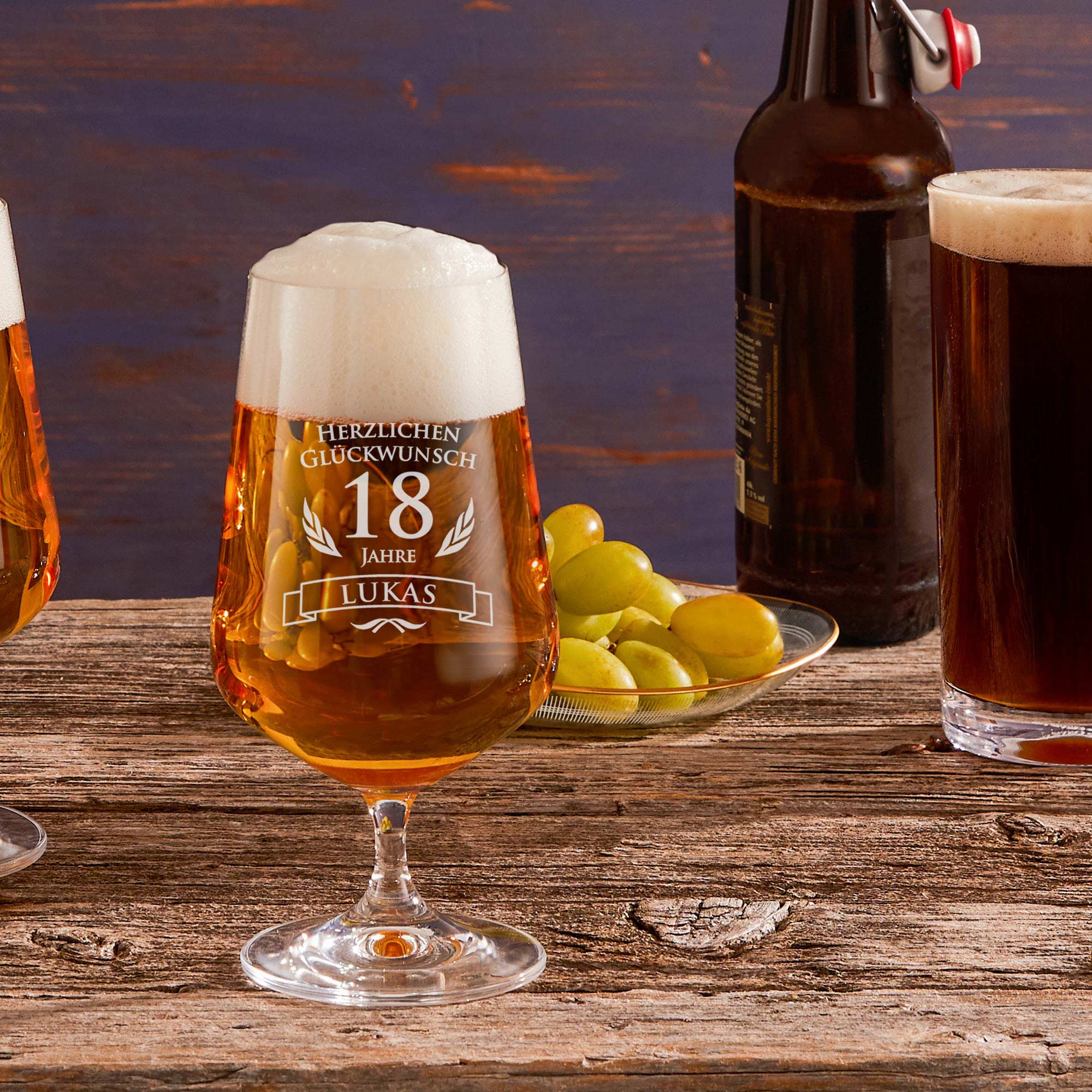 Bierglas zum 18. Geburtstag