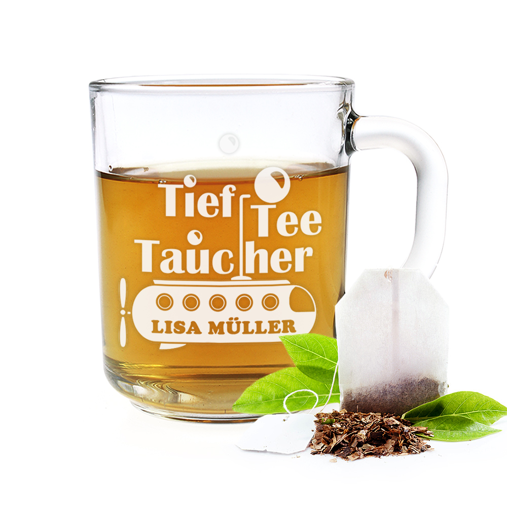 Teetasse mit Gravur - Tiefteetaucher 2757