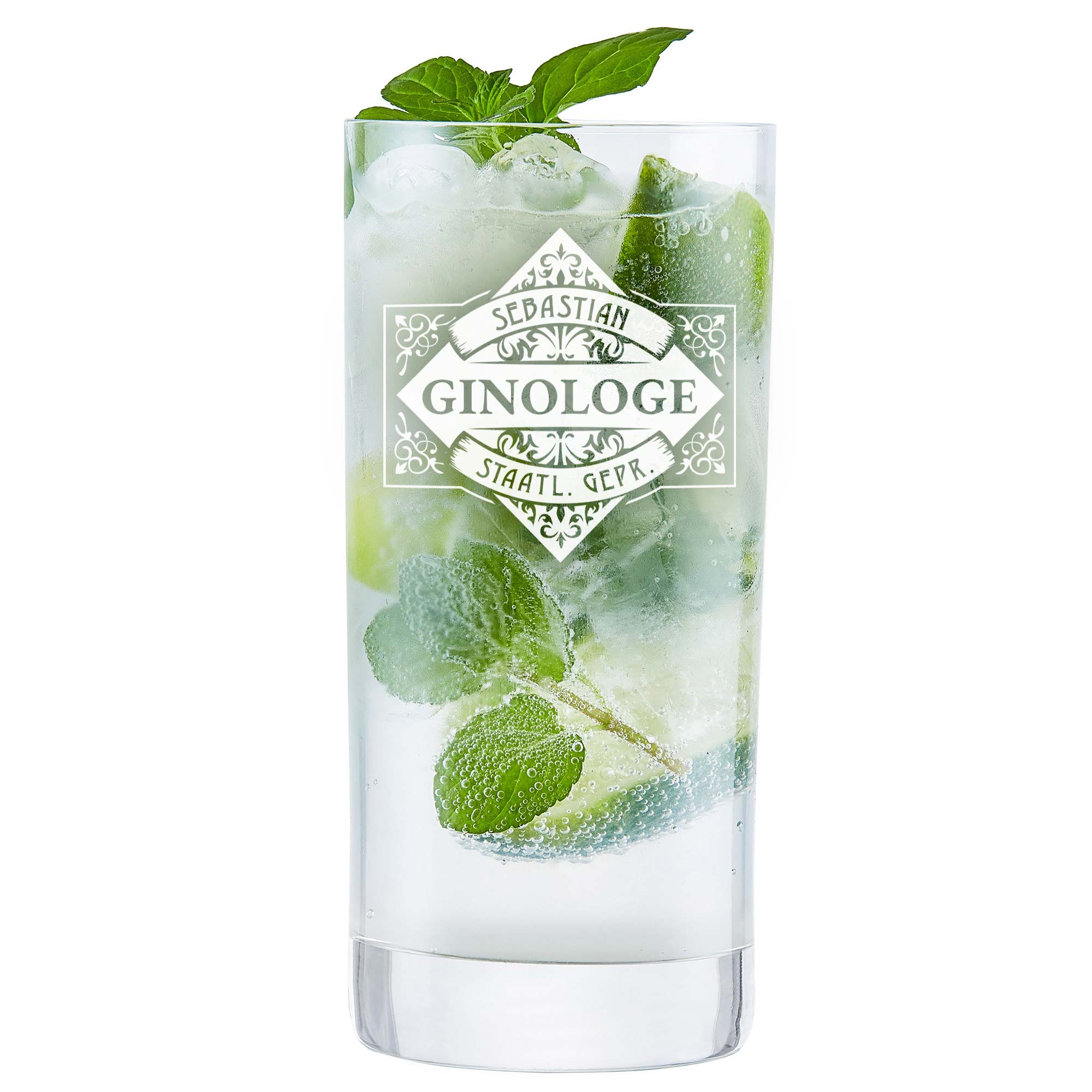 Cocktailglas mit Gravur - Ginologe Cocktailglas mit Gravur - Ginologe