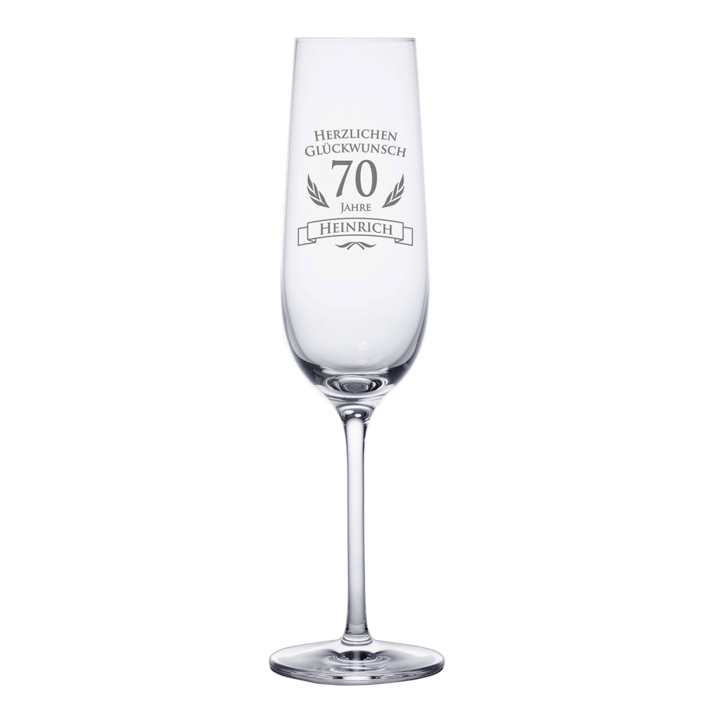 Sektglas zum 70. Geburtstag 2217 - 2