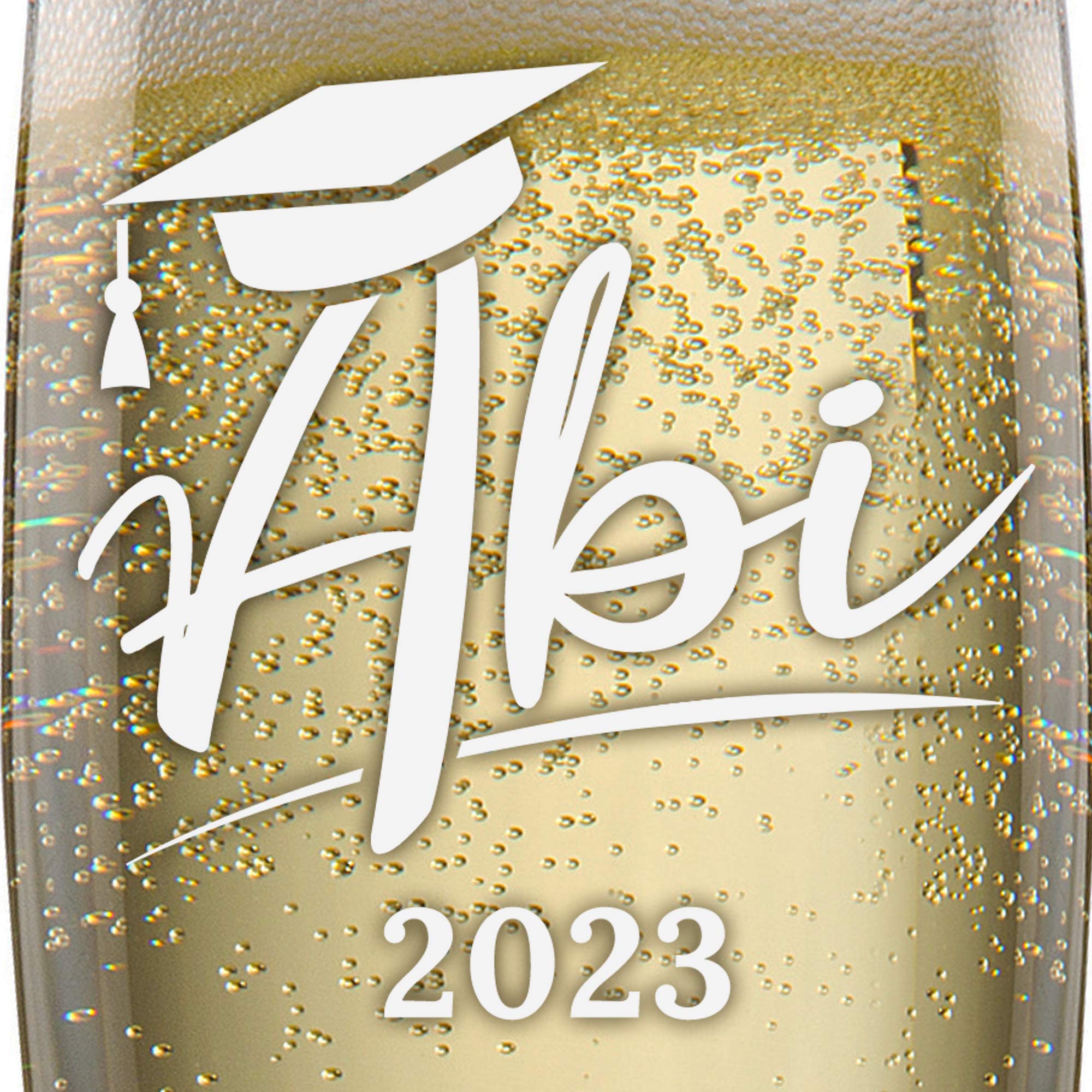 Sektglas mit Gravur zum Abitur