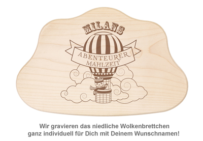 Wolkenbrettchen mit Gravur - Ballonfahrer 3230 - 1