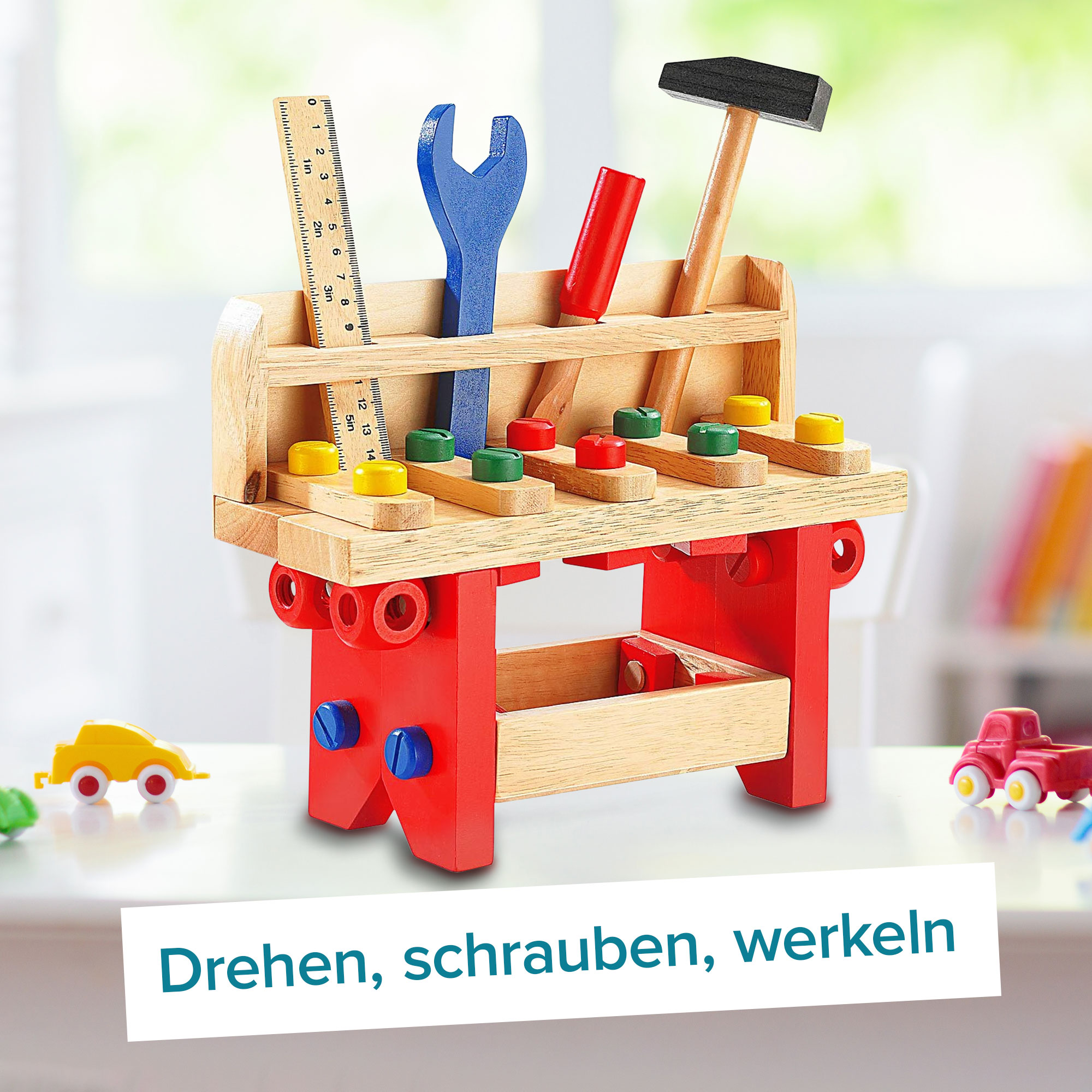 Kinder Werkbank aus Holz - 51-teilig