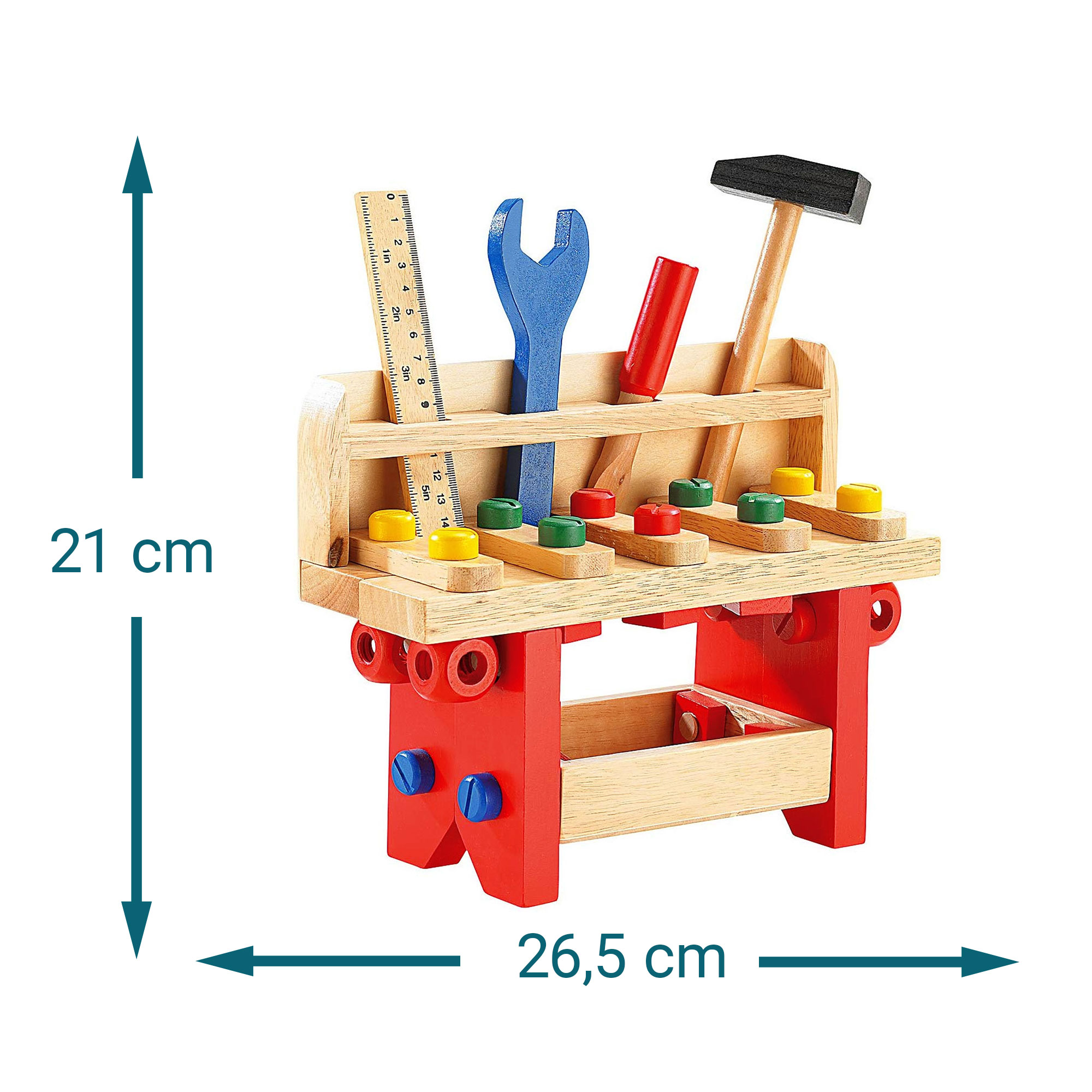 Kinder Werkbank aus Holz - 51-teilig