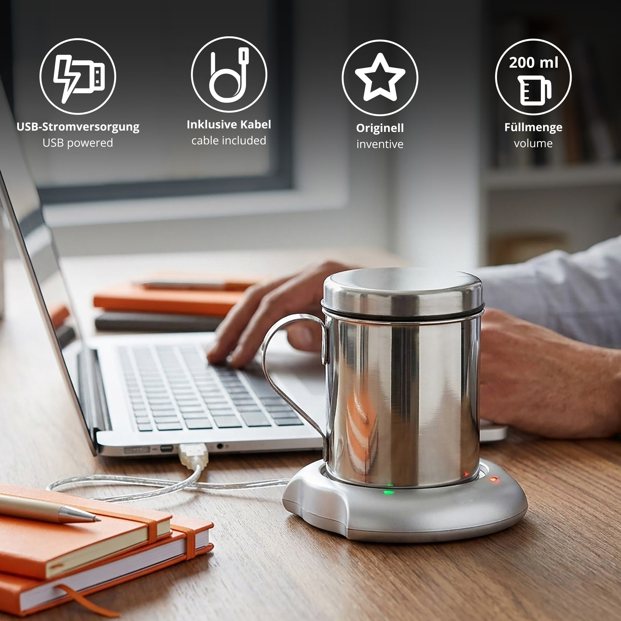 USB Tassenwärmer inkl. Tasse USB Tassenwärmer inkl. Tasse