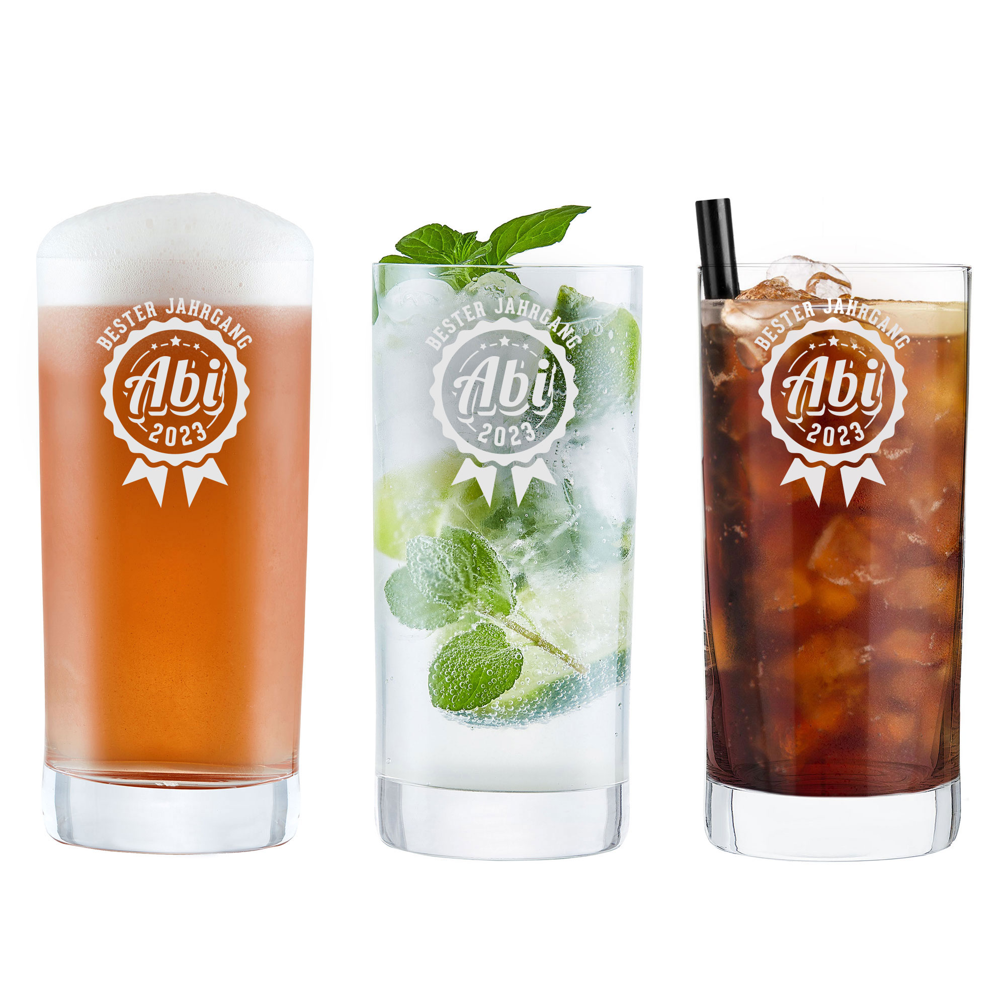Craft Bier Glas mit Gravur - Abitur Jahrgang - Standard