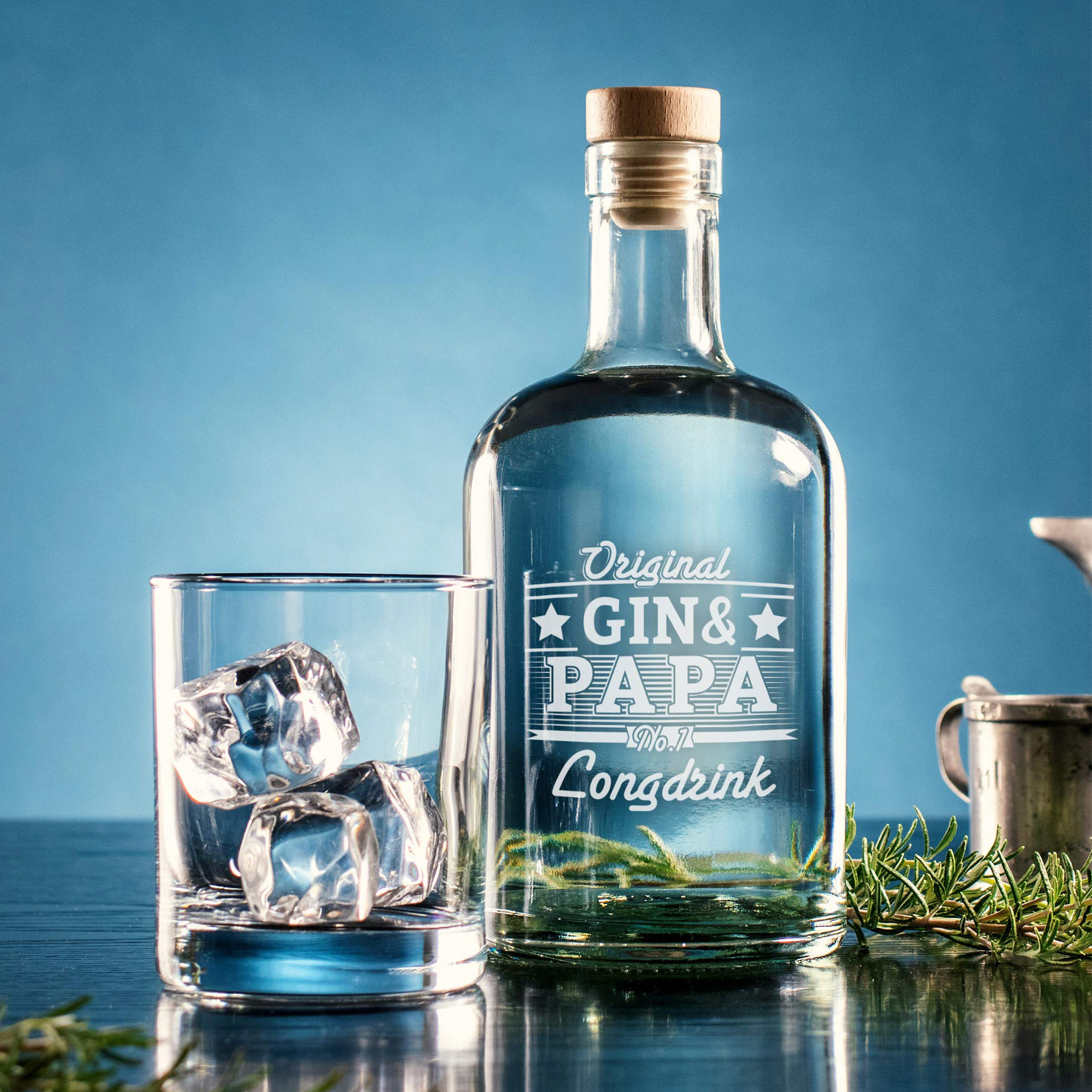 Glaskaraffe mit Gravur für Papa - Gin 2126-178-MZ - 4