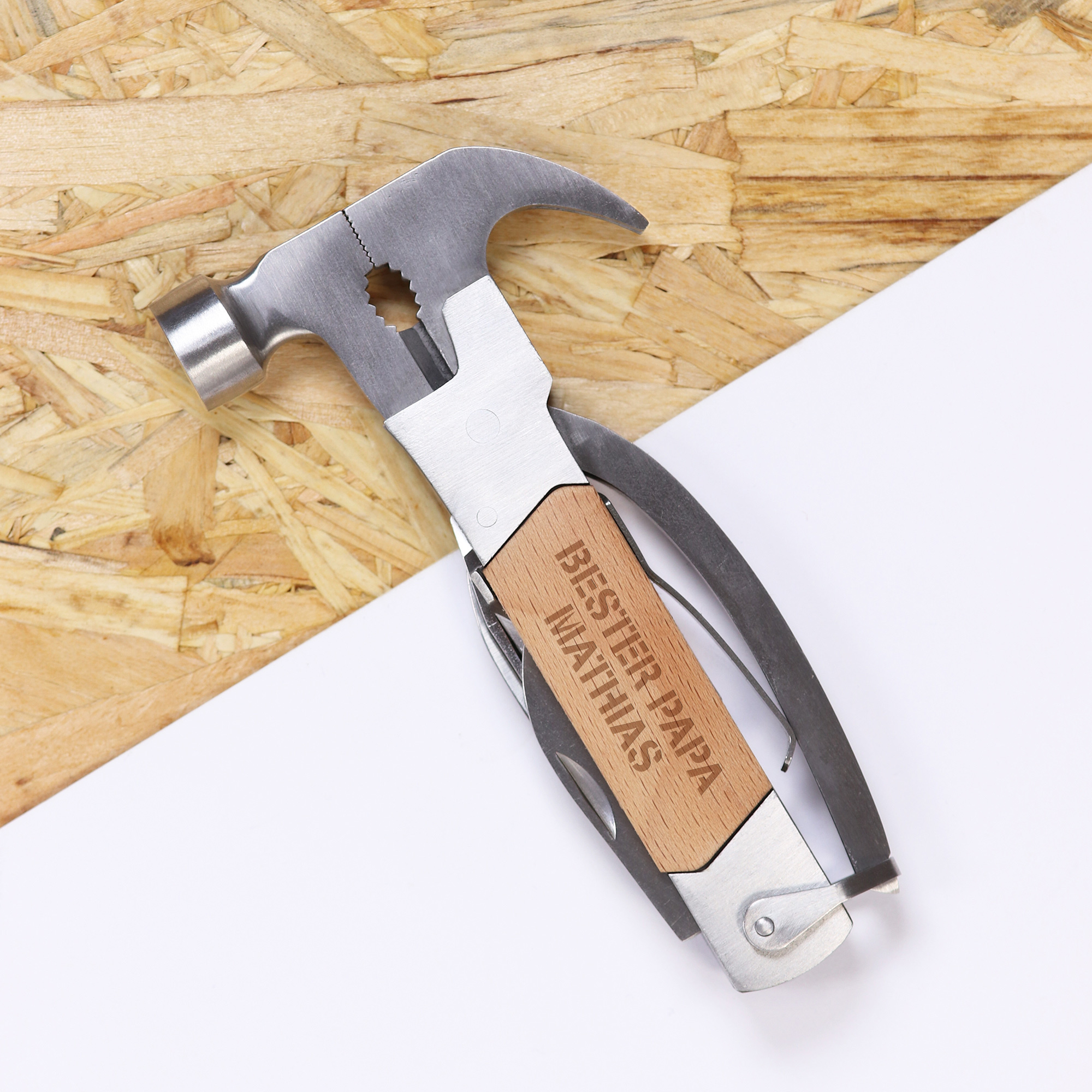Holz Hammer Multifunktionswerkzeug - Bester Papa Holz Hammer Multifunktionswerkzeug - Bester Papa