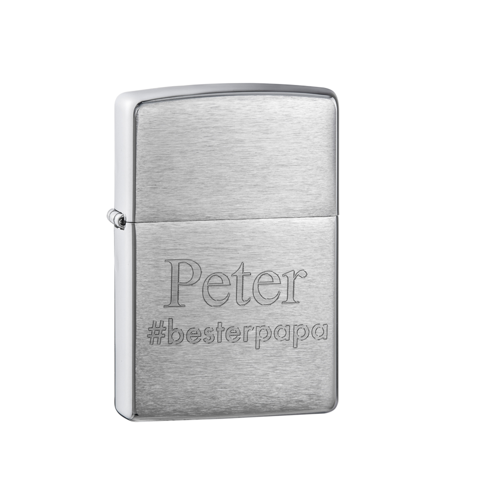 Zippo Feuerzeug mit Gravur - Hashtag Papa 2448 - 3