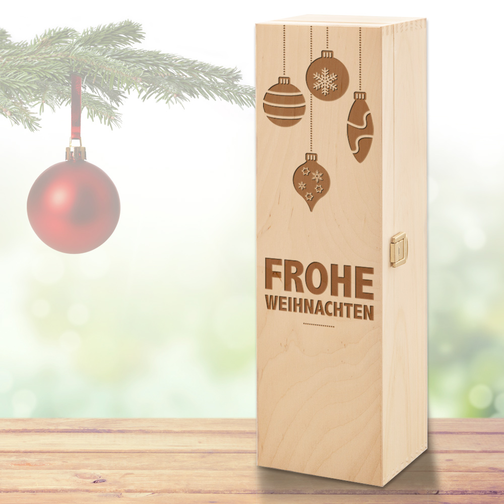 Edle Weinkiste - mit Weihnachtsgravur 2245 - 7