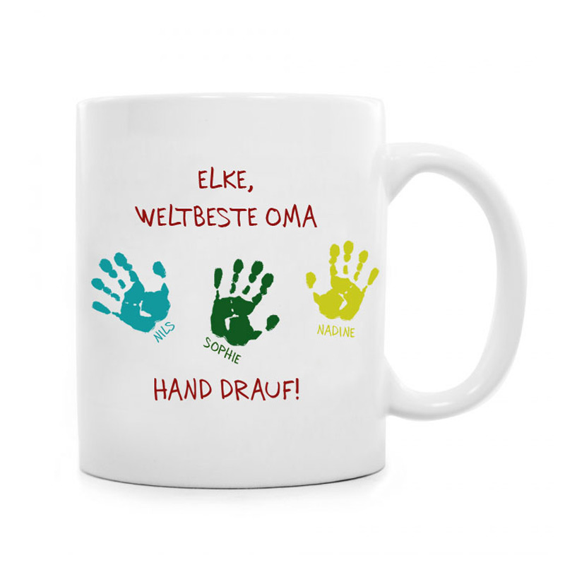 Tasse für Oma - Hand drauf 1618