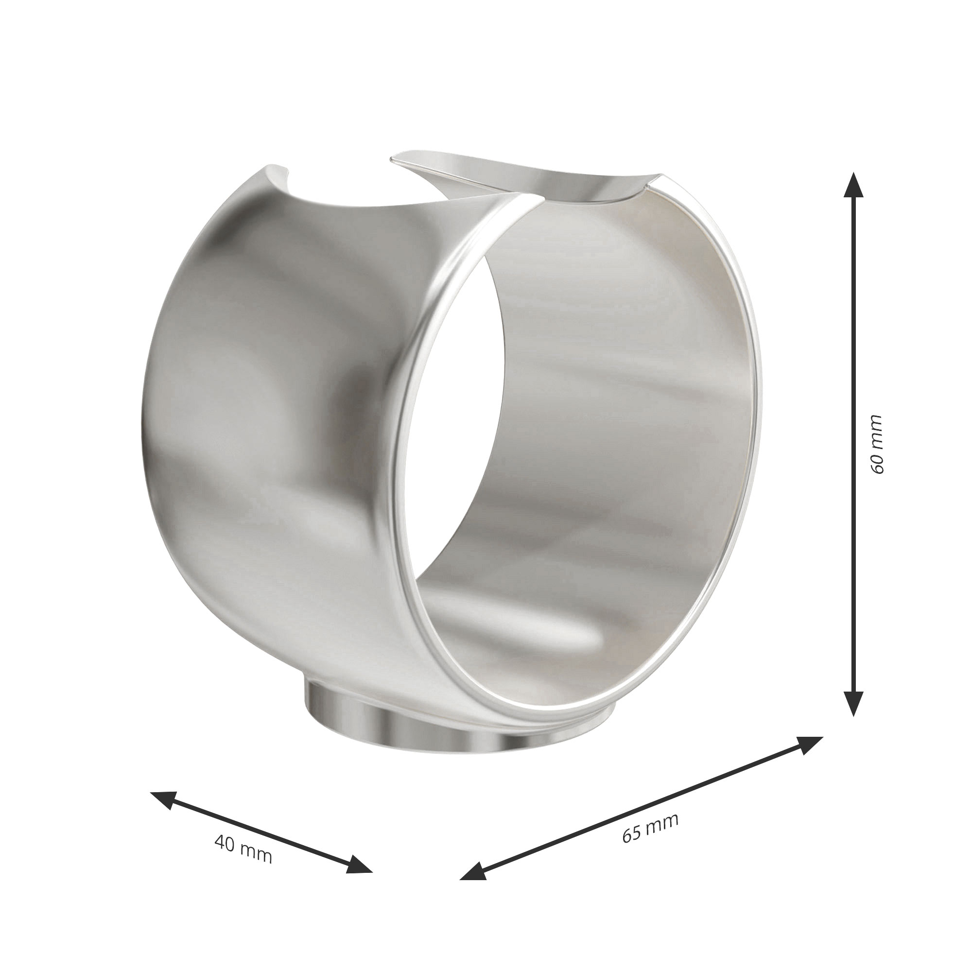 Diamantkristall Halter - Displayständer in Ring Optik Silber Diamantkristall Halter - Displayständer in Ring Optik Silber