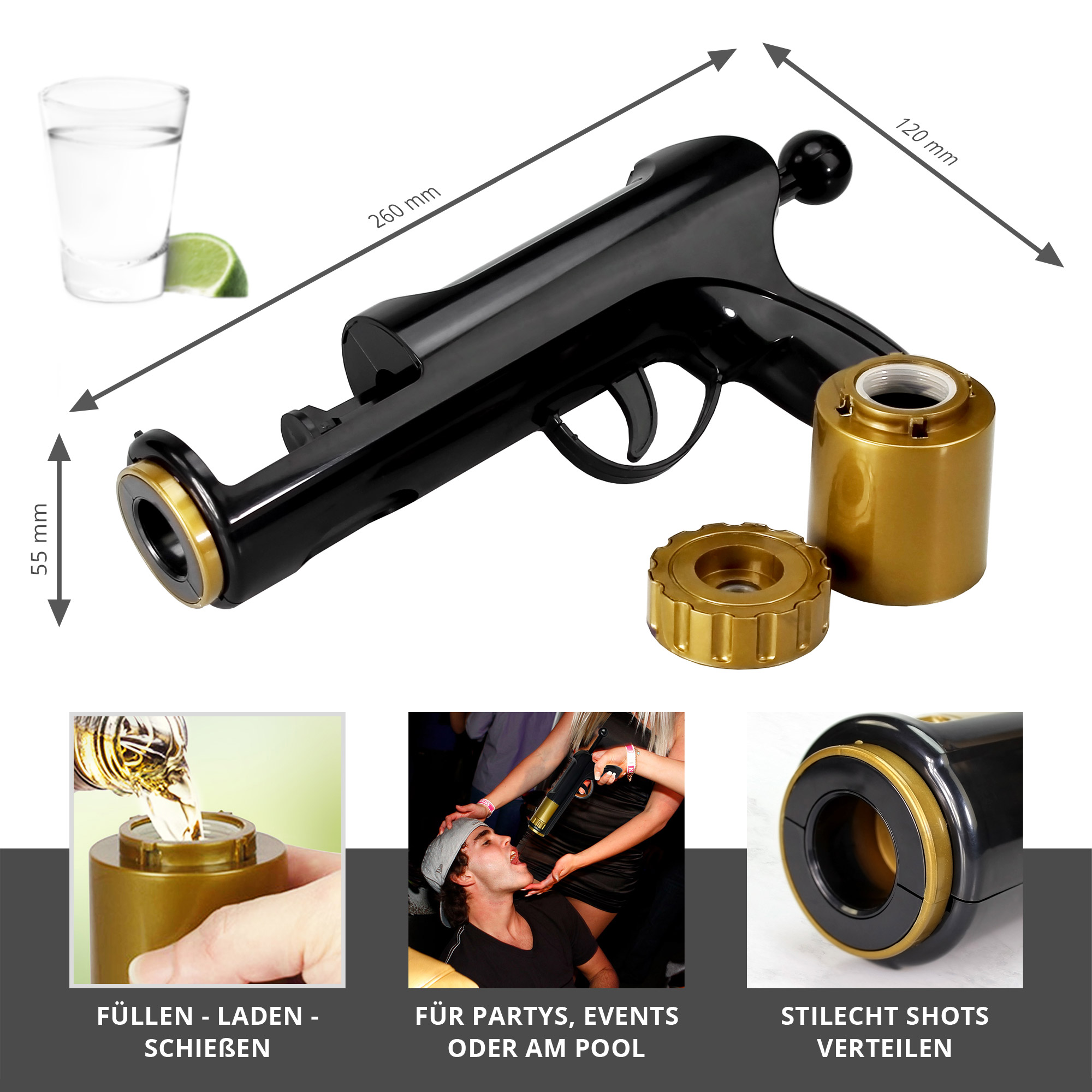 Shot Gun Schnapspistole - Party Gadget Schnapsausgießer