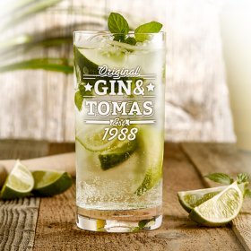 Personalisiertes Gin Glas Personalisiertes Gin Ballon Glas Graviert - Perfektes Geschenk Zum 18., 21., 30. Geburtstag Geschenke Für Männer Gin