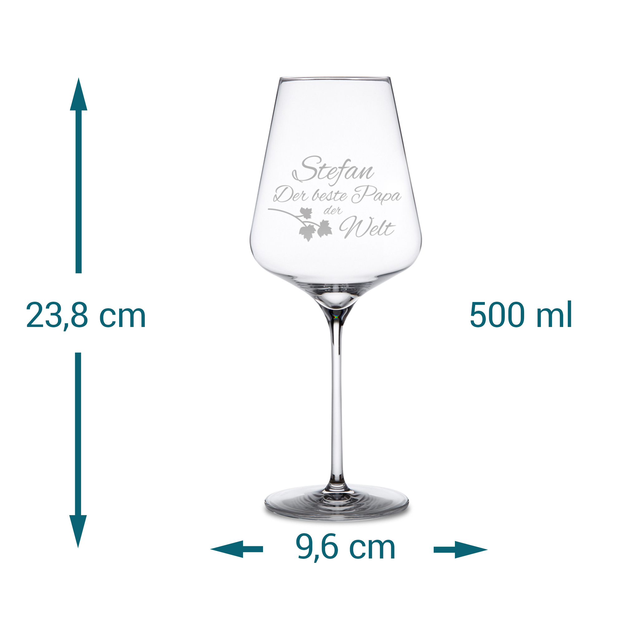Weinglas mit Gravur - Bester Papa 1370 - 8