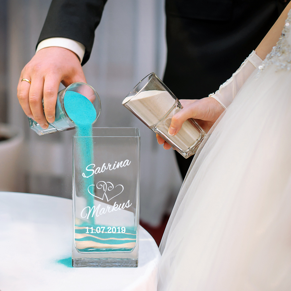 Vase zur Hochzeit - personalisiert