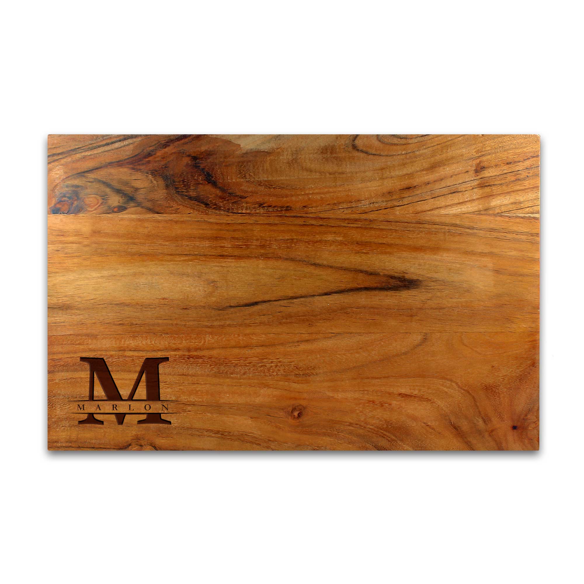 Schneideblock mit Griffmulden - Initiale Gravur