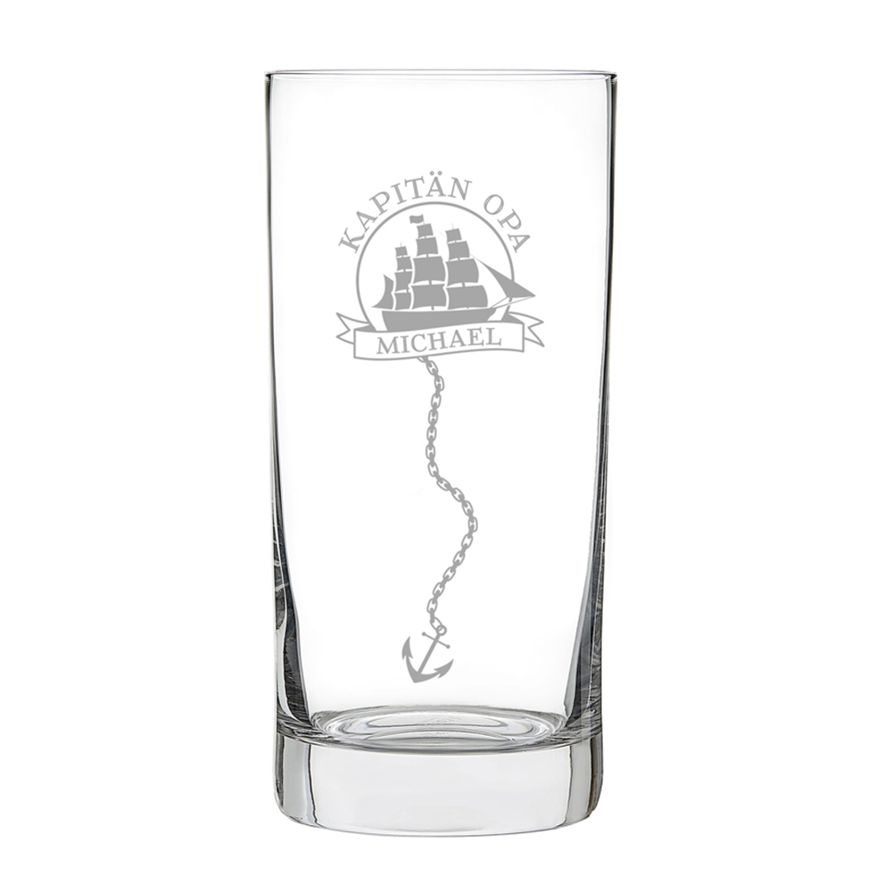 Cocktailglas mit Gravur für Opa - Segelschiff 3963 - 1