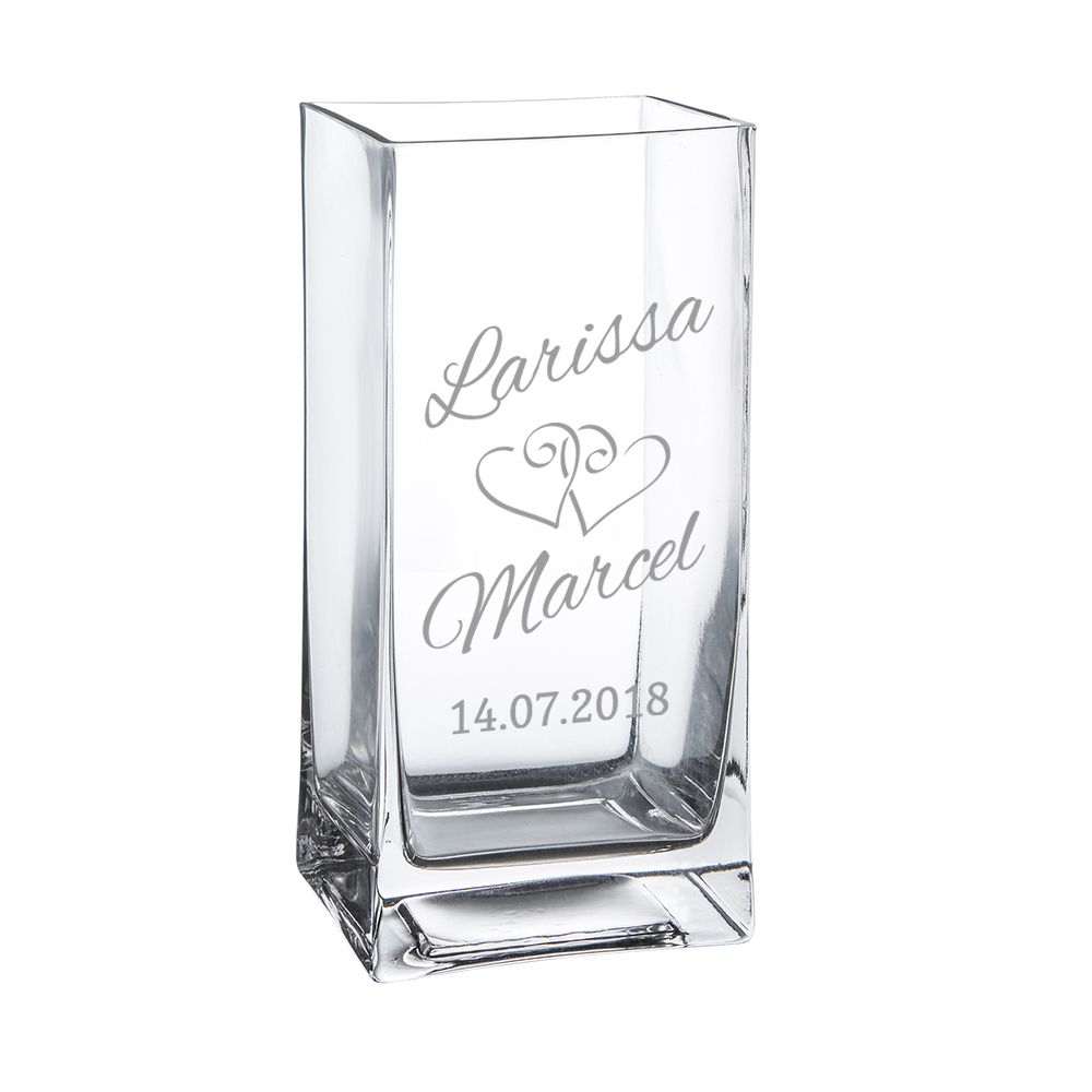 Vase zur Hochzeit - personalisiert 1565 - 3