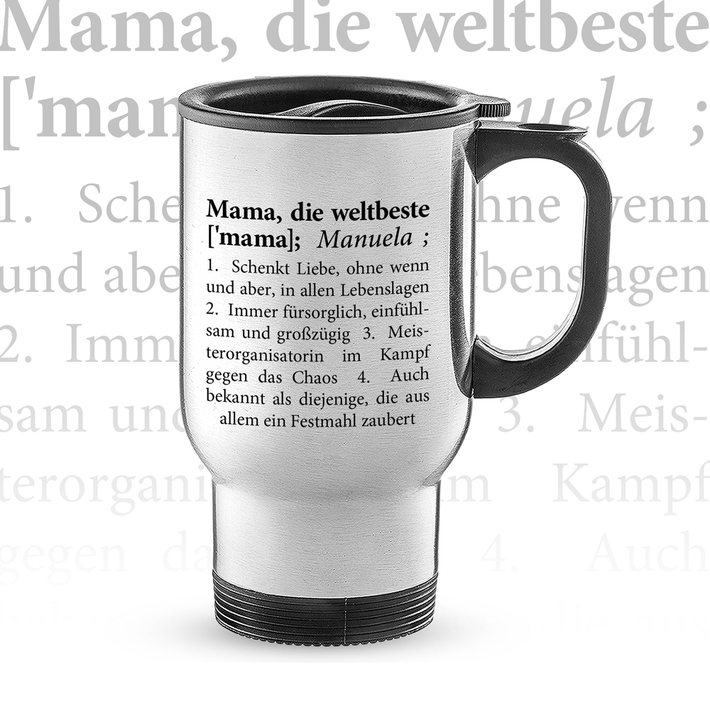 Thermobecher personalisiert - Definition Weltbeste Mama 2832 - 2