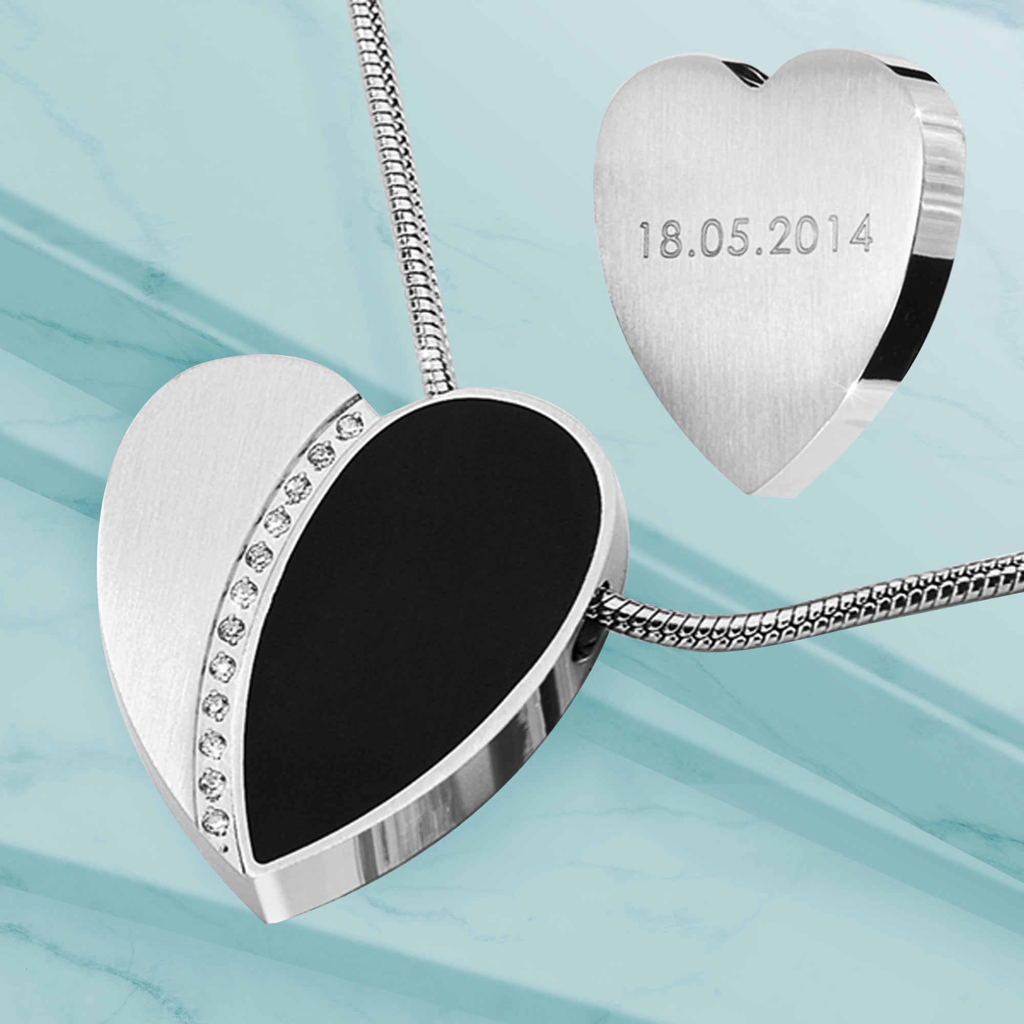 Anhängerkette LILLY HEART mit Gravur Anhängerkette LILLY HEART mit Gravur