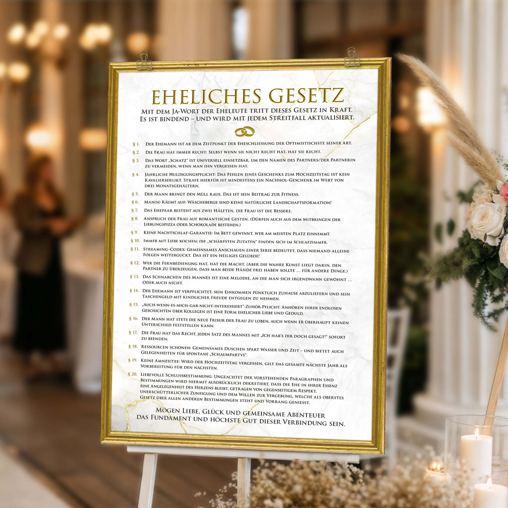 Ehegesetz Poster XXL - Antik