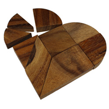 Holz Herz-Puzzle - Herz zur Hochzeit 1713 - 3