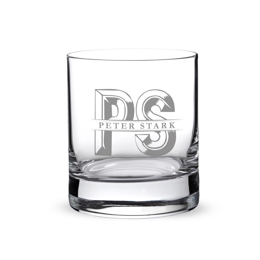 Personalisiertes Whiskyglas - Initialen 3127 - 4