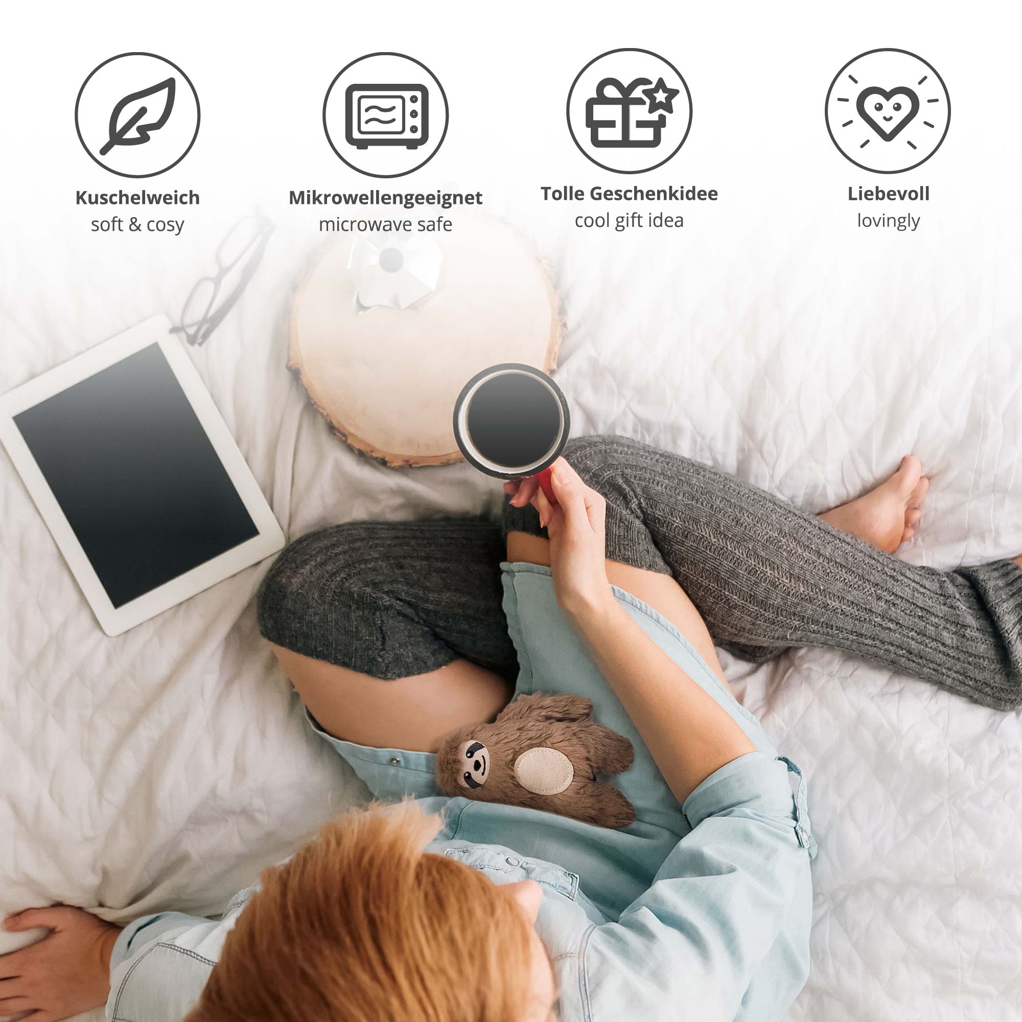 Wärmekissen - Faultier Kuscheltier