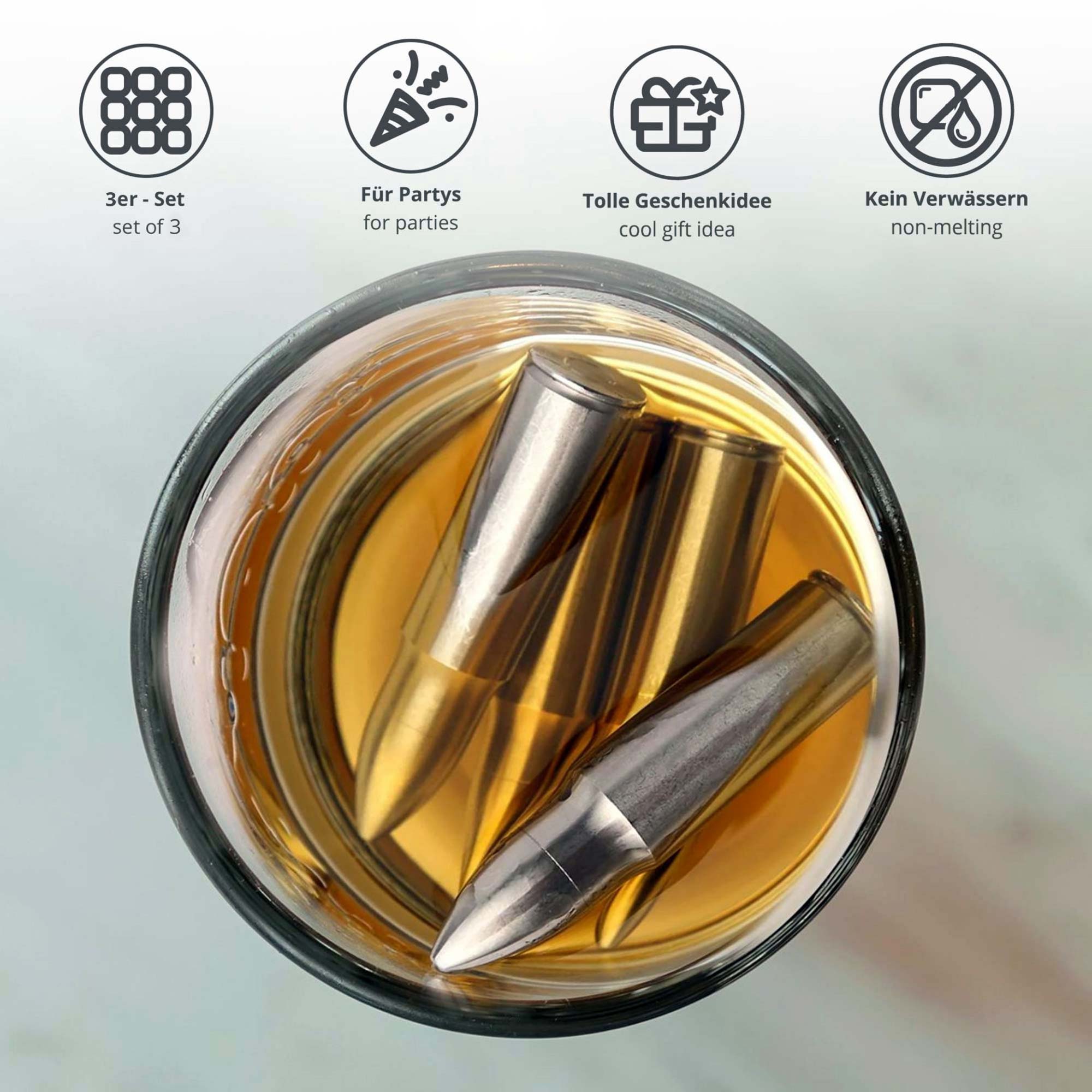 Eiswürfel Patronen aus Metall Eiswürfel Patronen aus Metall