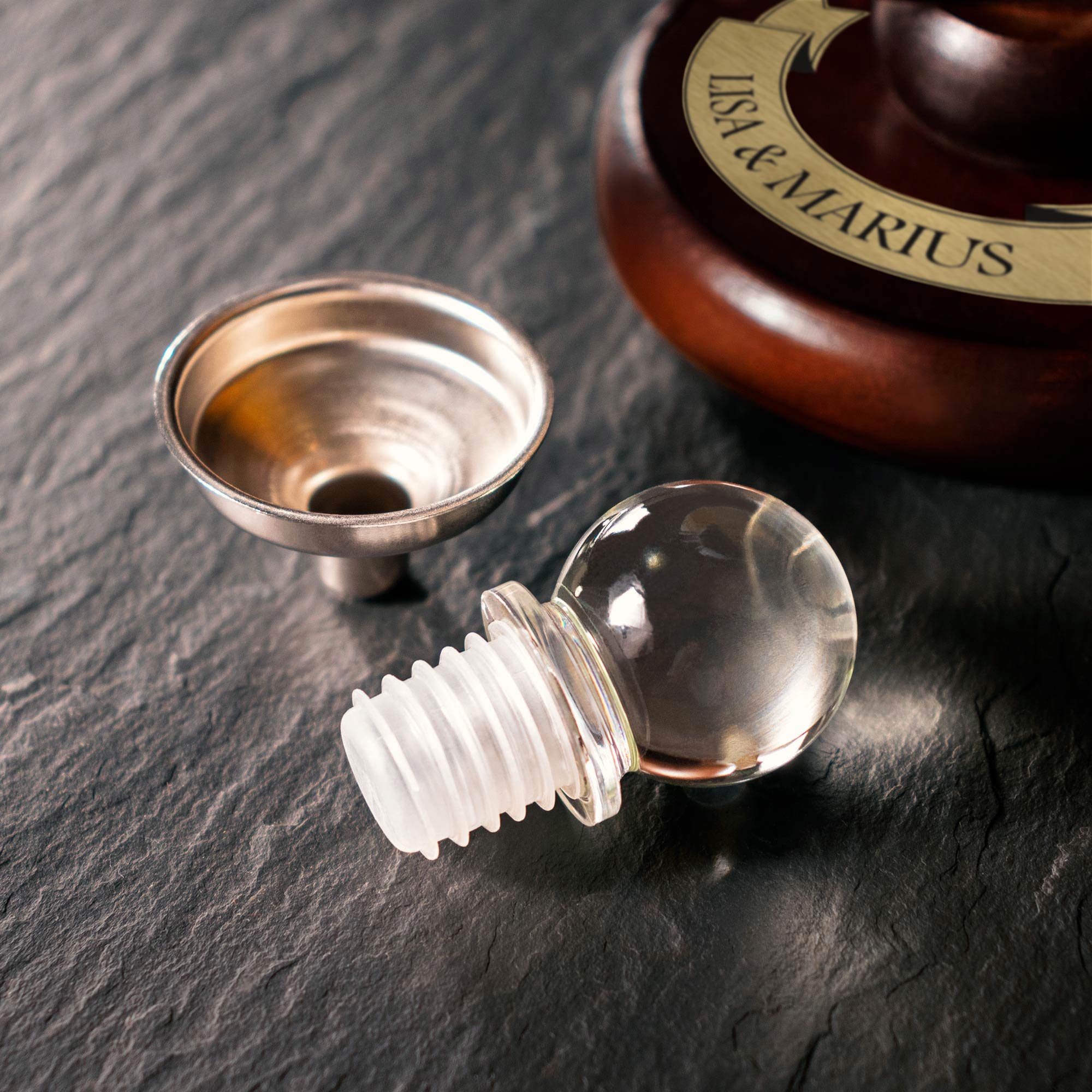 Whisky Globus Karaffe mit Gravur - Auto