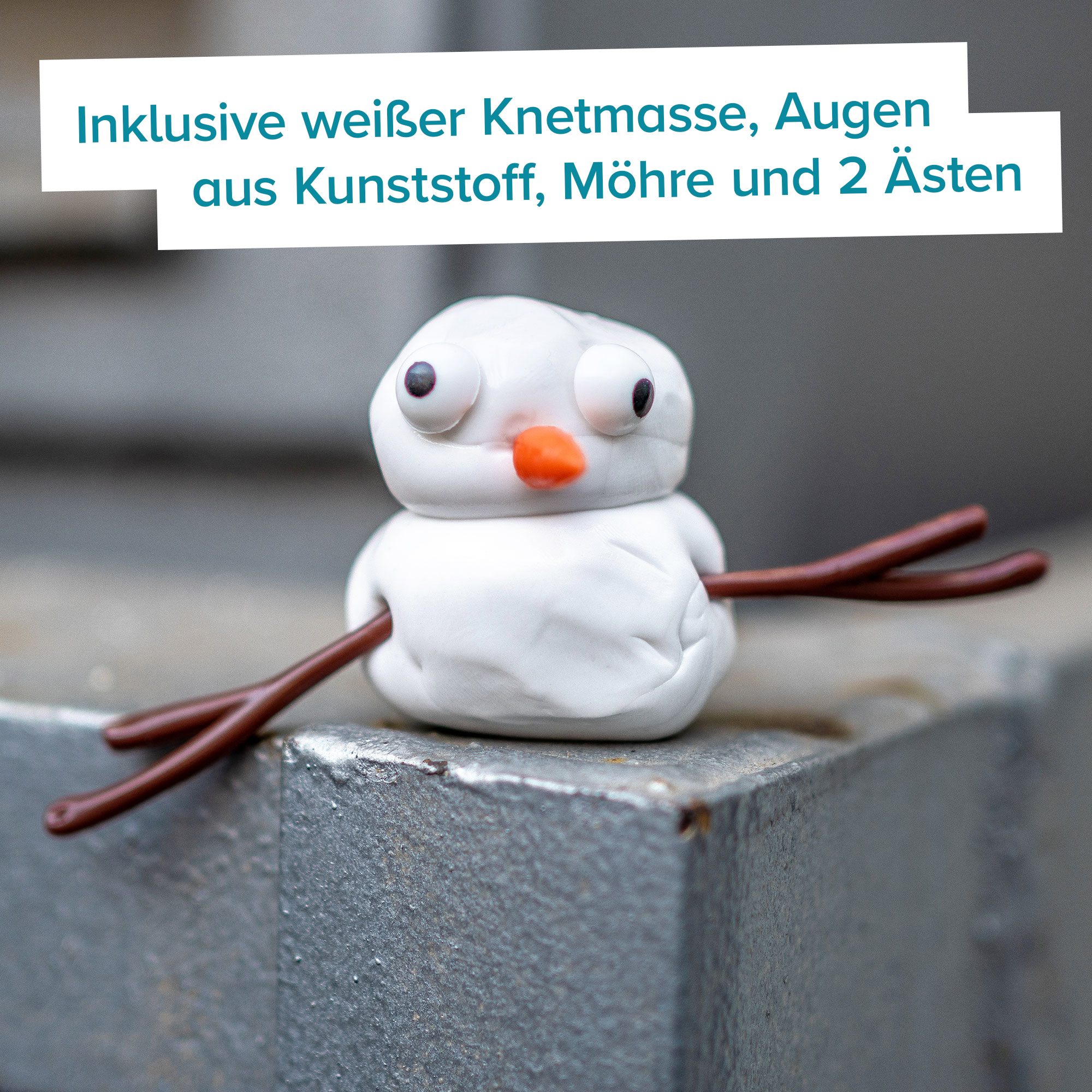 Schneemann Bausatz mit Schmilzknete