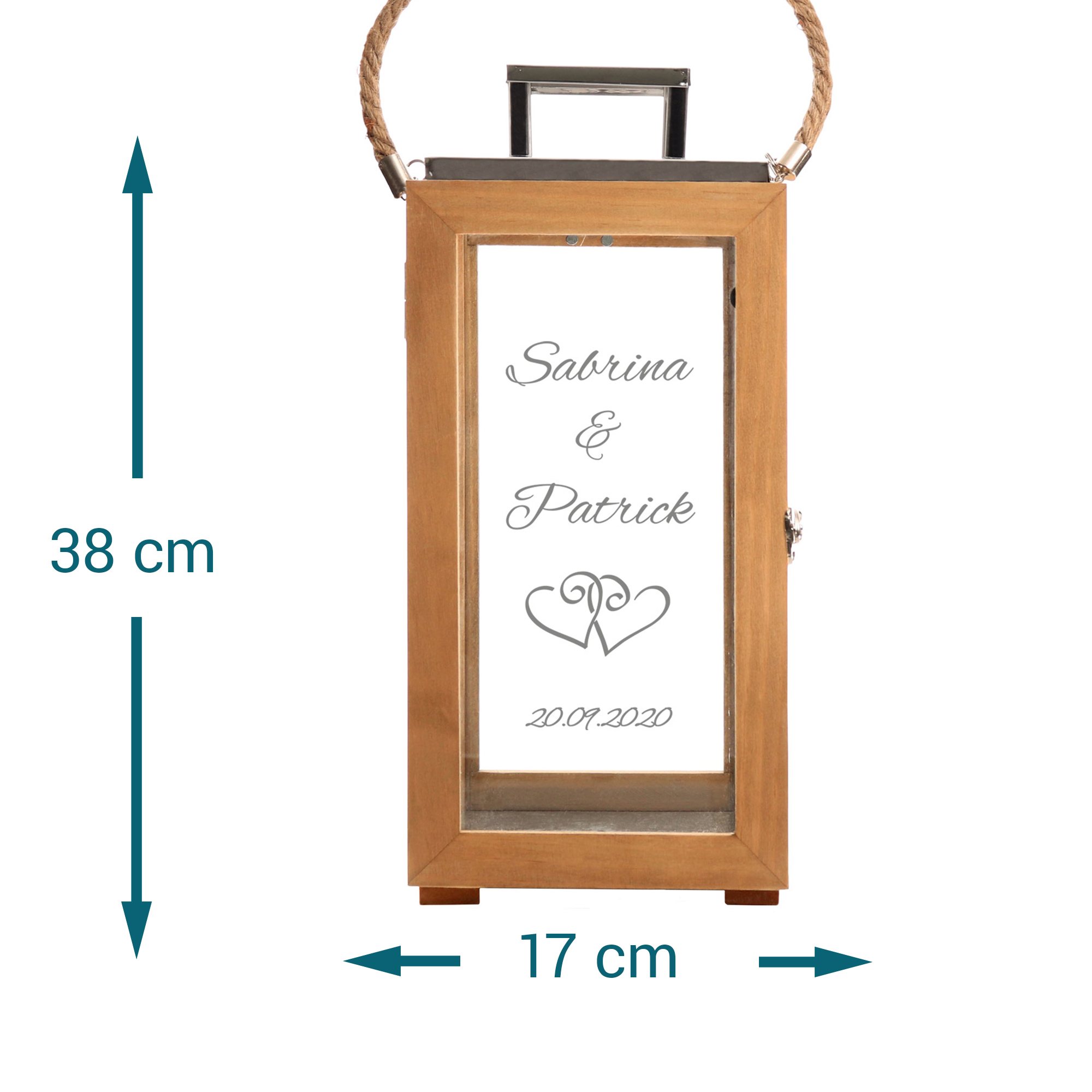 Holzlaterne zur Hochzeit 4177 - 9