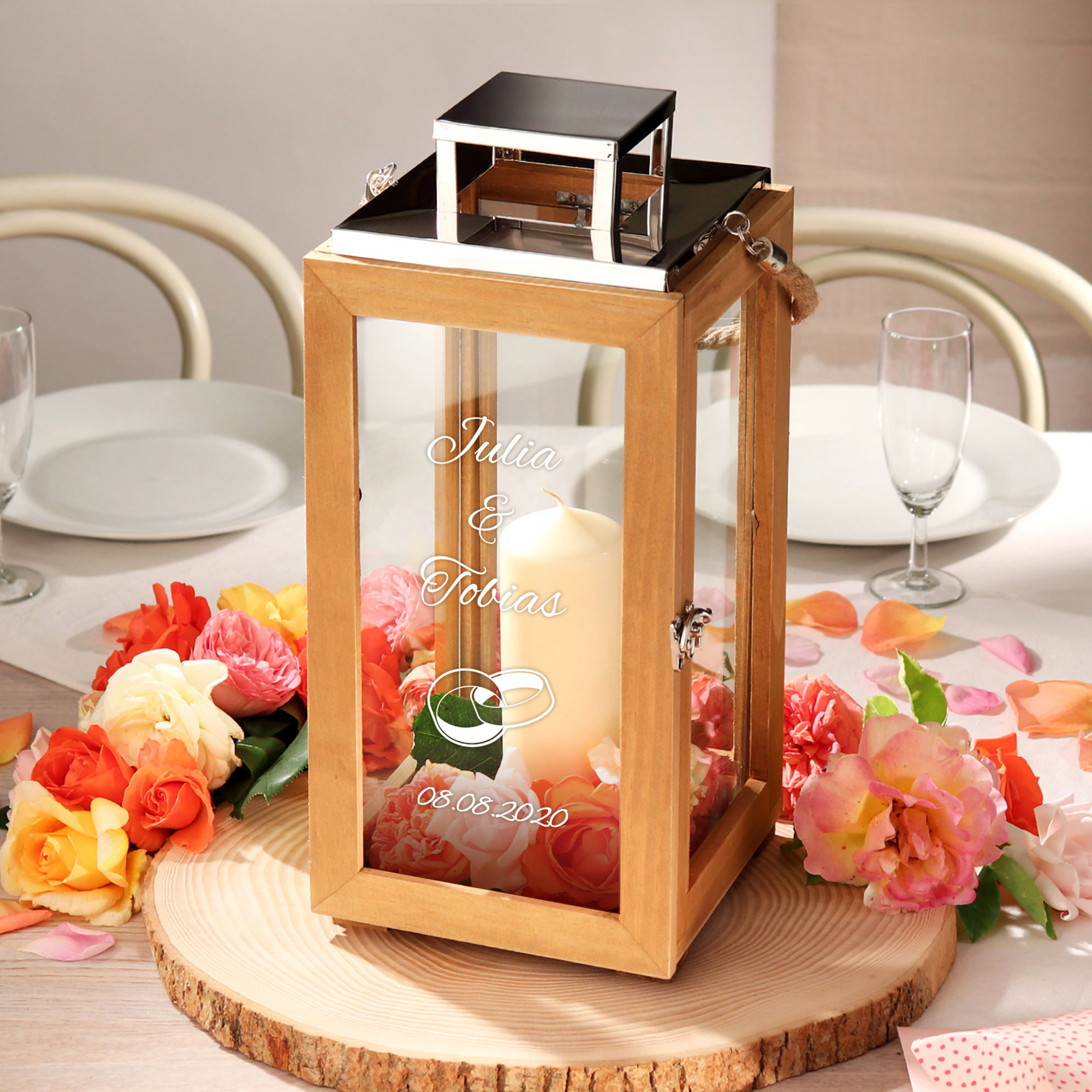 Holzlaterne zur Hochzeit 4177 - 3
