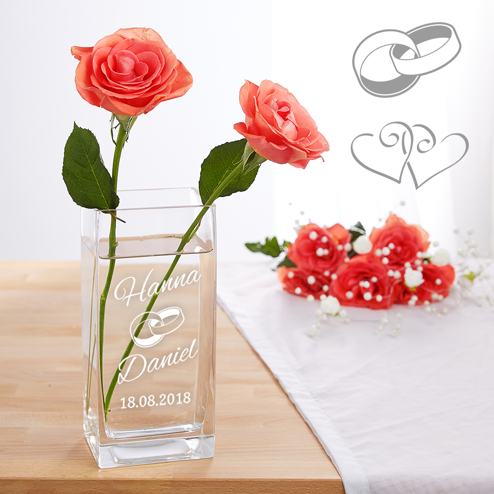 Vase zur Hochzeit - personalisiert 1565
