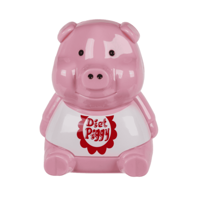 Diät Schweinchen für Kühlschrank - grunzender Scherzartikel 