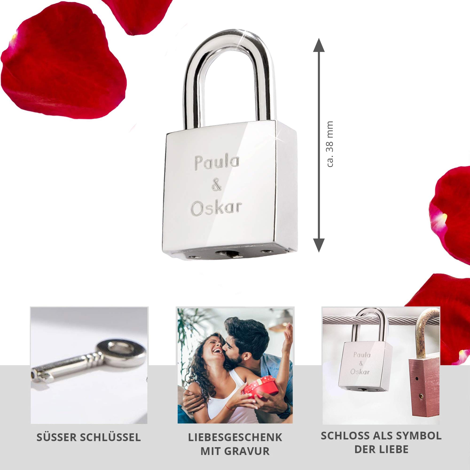 Gravur Liebesschloss