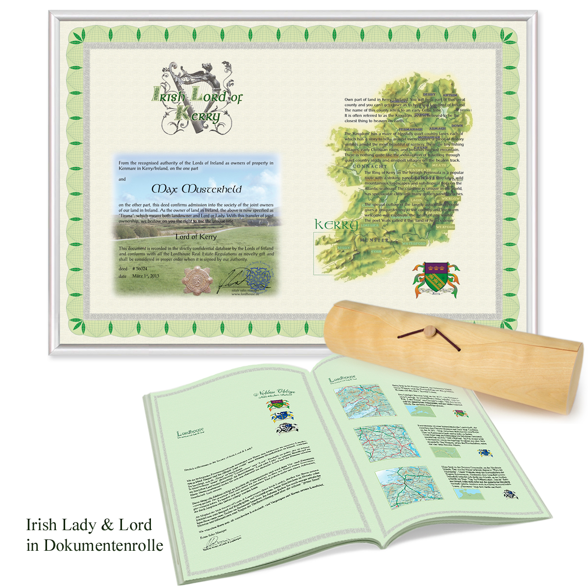Irischer Lordtitel für Paare - Lord & Lady of Kerry 3407 - 5