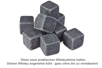 Whisky Steine in Holzkiste mit Gravur - Banderole 3271 - 2