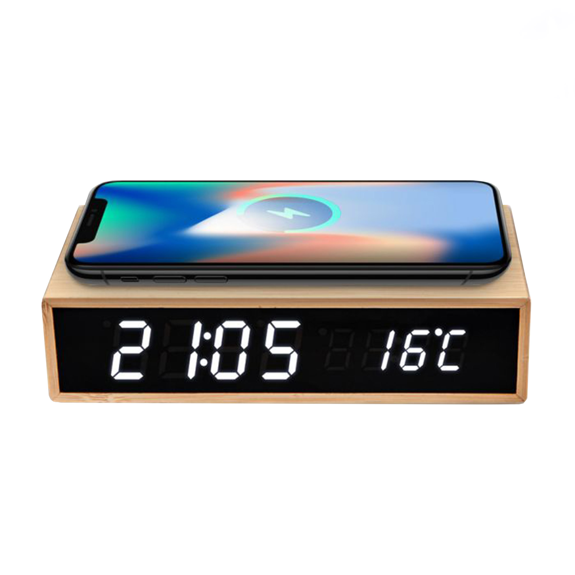 3in1 Digitaluhr mit Wecker und Ladestation für Smartphones