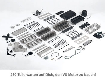 V8-Motor Bausatz - 250 Teile 2892 - 1