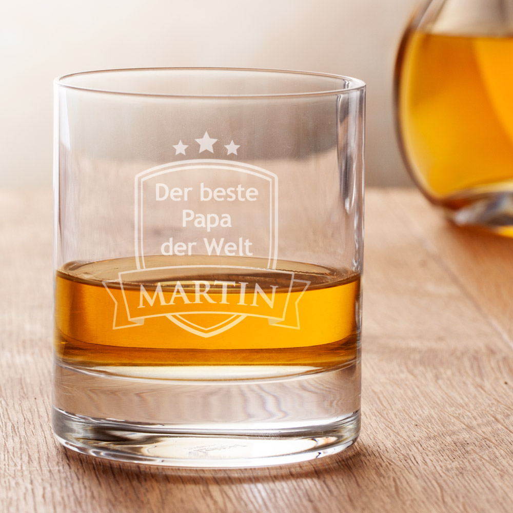 Whiskyglas mit Gravur - Bester Papa 1823