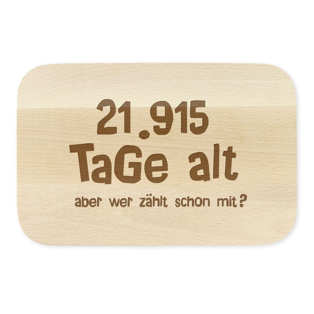 Graviertes Frühstücksbrettchen - Alter in Tagen 3052 - 3