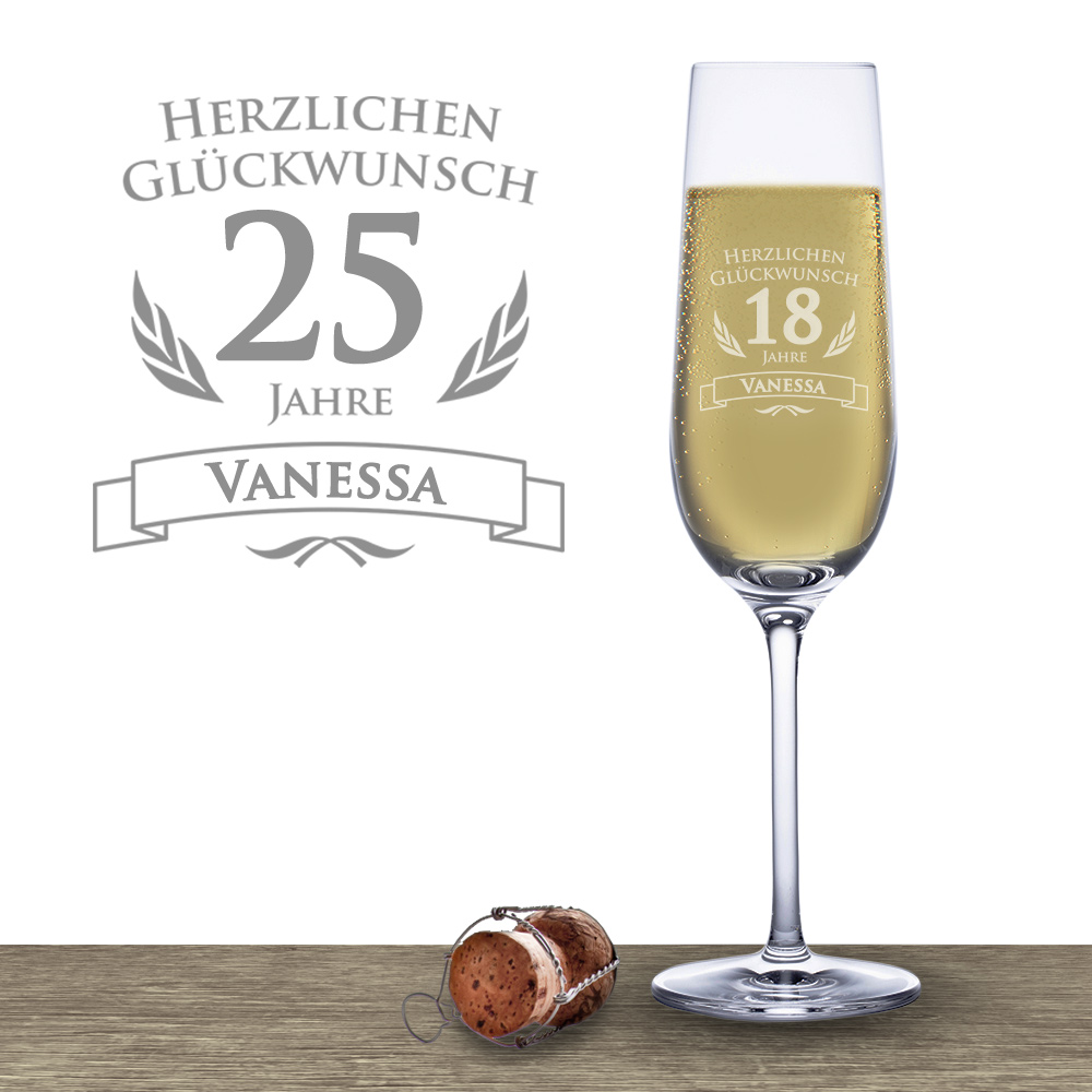 Sektglas zum Geburtstag 1443