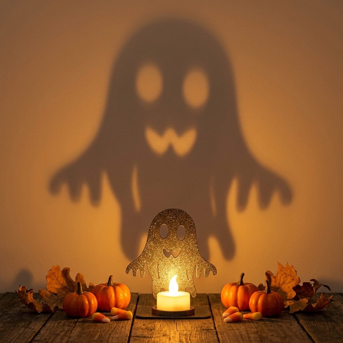 Halloween-Teelichthalter „Spuknacht“ – 2 Schattenmotive Halloween-Teelichthalter „Spuknacht“ – 2 Schattenmotive