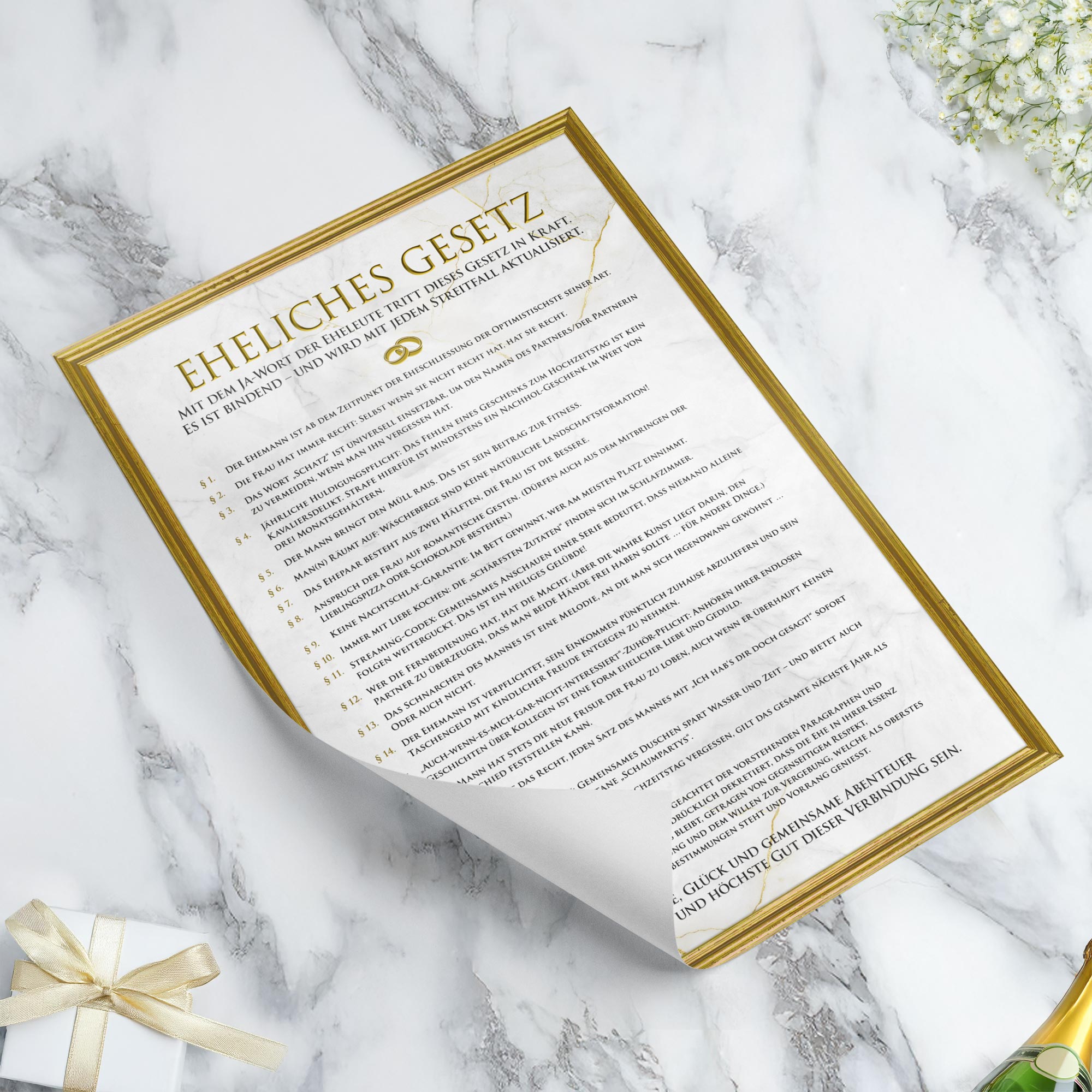 Ehegesetz Poster XXL - Antik